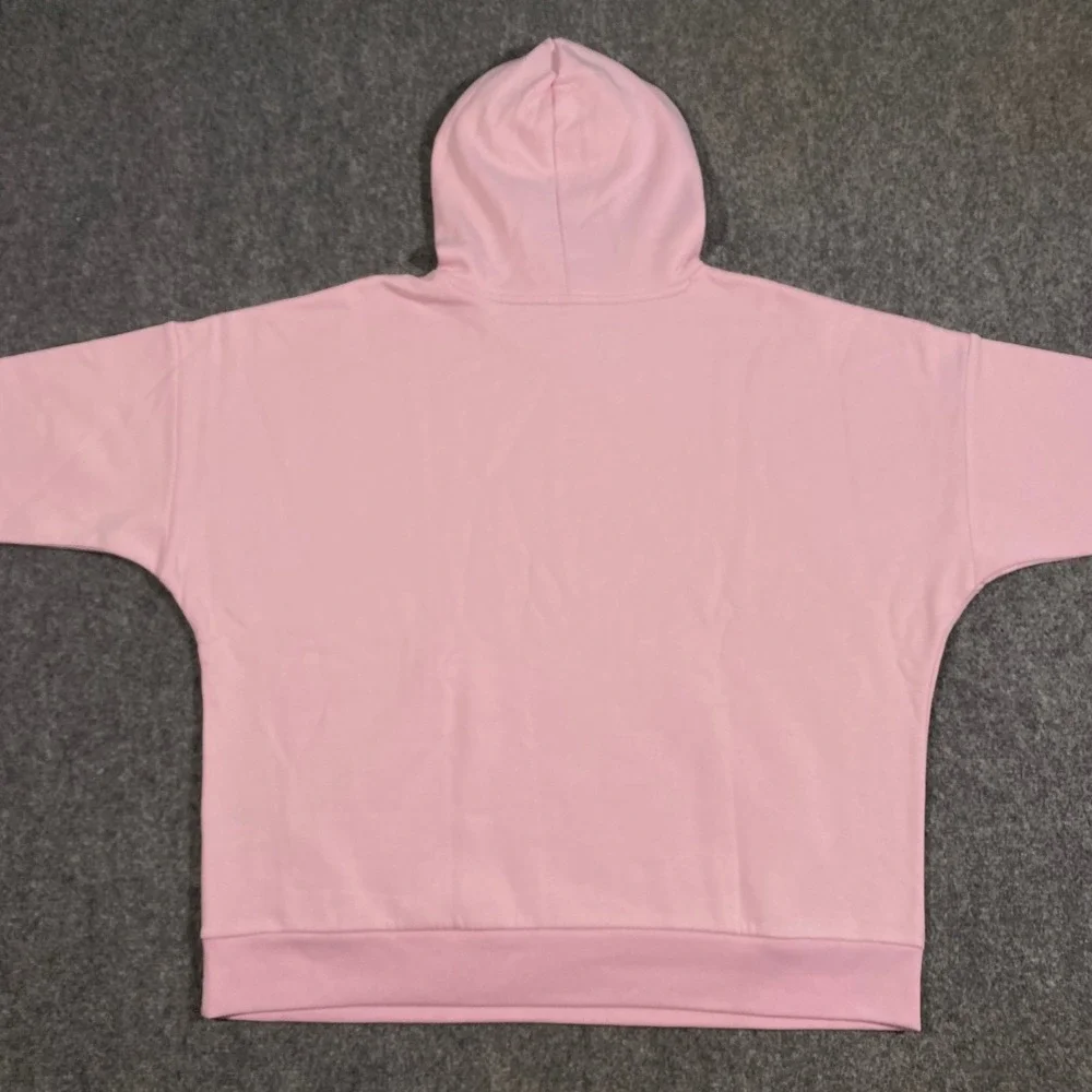 Adidas Trefoil Floral Logo Hoodie Womens XL Clear Pink Flowers Pullover Fleece